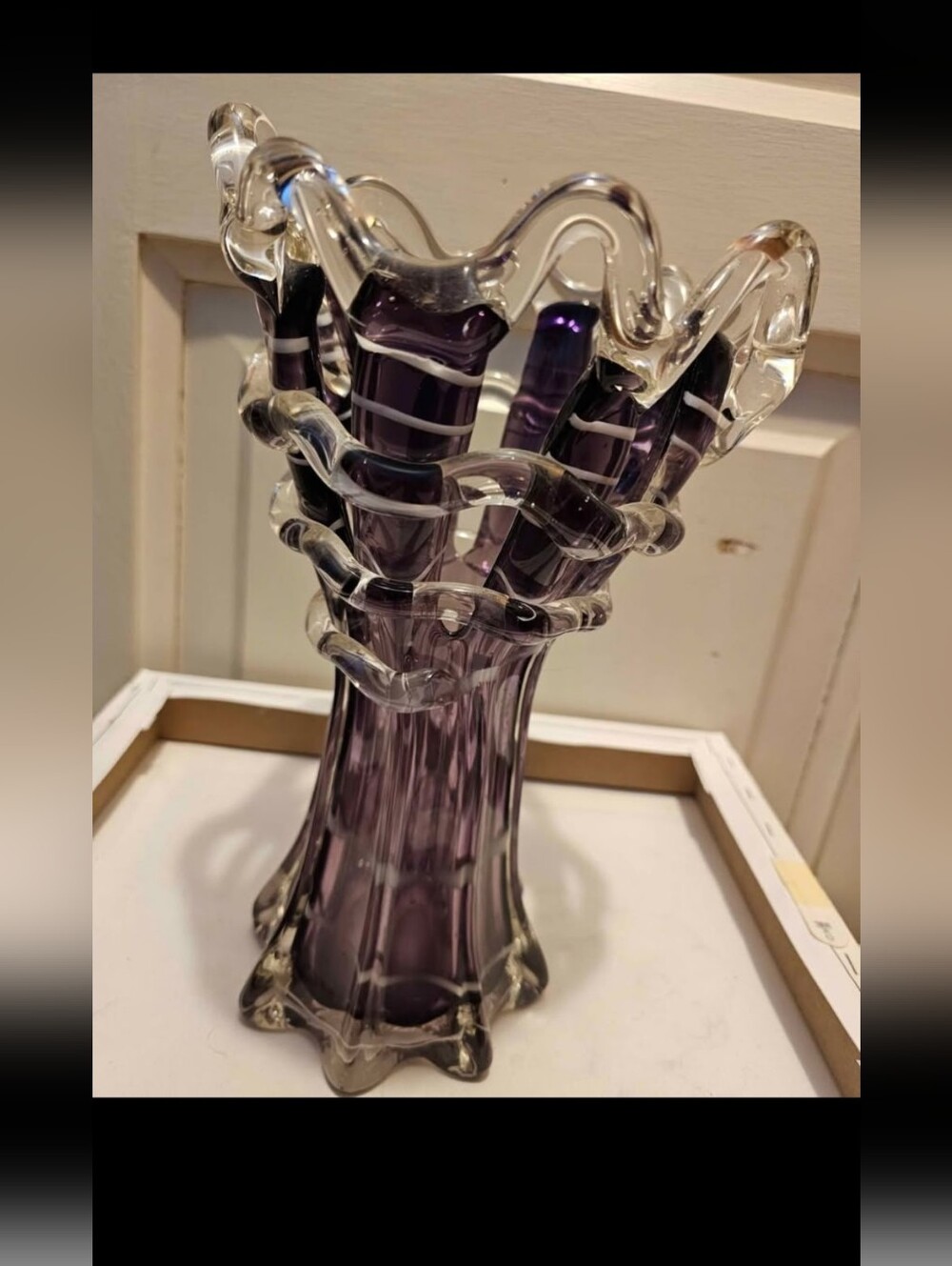 Hand Blown Glass Vase - Amethyst Purple